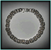 Sterling Silver Byzantine Bracelet.
