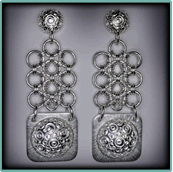 Narrow Sterling Silver Semisphericals Earrings