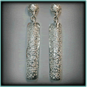 Sterling Silver Mimosa Earrings.